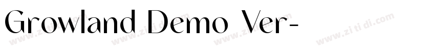 Growland Demo Ver字体转换